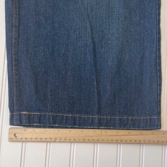 Levi’s Womens Denim Culottes Jeans Size 16 Wide-Leg Mid-Length Flat Front Slant - Picture 6 of 12